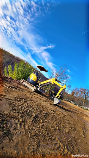 închiriez miniexcavator si basculabilă 
