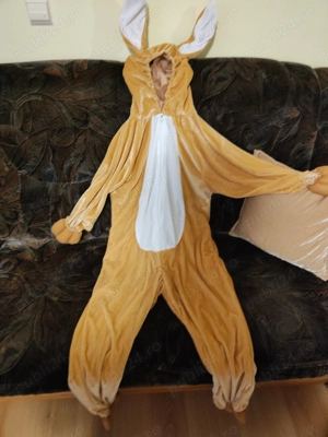 Costum Unisex NOU Iepuras din Catifea Pufos (140 cm pentru 9-10 ani)