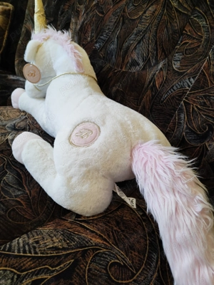 Cal Unicorn Nou Calitativ foarte pufos - 60 de cm (90 cm cu coada) - imagine 4