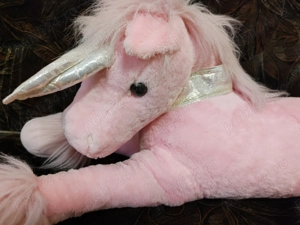 Cal Unicorn Mare pufos NOU (70 cm sau 100 cm cu coada intinsa) - imagine 2