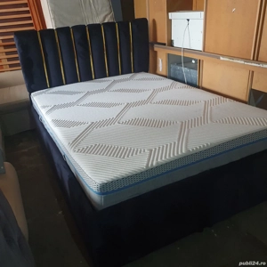 Pat dormitor tapițat +  SALTEA 1,40m 2m