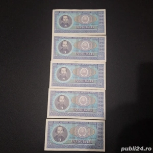 vand bacnote 100 lei Balcescu  din 1966 5 buc serie consecutive stare inpecabila. - imagine 5