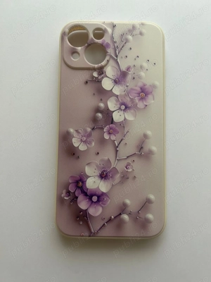 Husă iPhone 13   Floral Mov 3D, Nouă, Sigilată   Calitate Premium