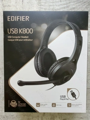 Edifier K800. Căști USB microfon noise cancelling. Ideale cursuri de limbă. Sigilate!