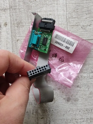 Port serial cu bracket și cablu 15 pini. Produs original HP 389023-002. - imagine 2