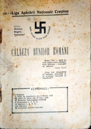 "Calauza bunilor romani", 1923, actul de infiintare LANC + Horia Sima - "Istoria Miscarii Legionare"