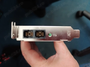 Placă de rețea fibră optică SC ST Allied Telesis interfață PCI. Nouă! - imagine 2