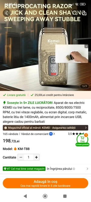 vand aparat de ras nou