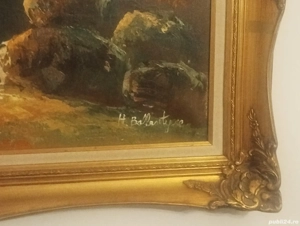 Tablou original pictat in ulei "H Ballantyne . - imagine 2