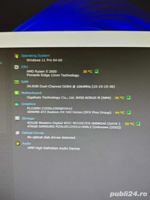 Sistem ARGB Gaming Ryzen 5  Ram 24 GB nVME 512+1tb  RX 580 4GB 850W - imagine 4