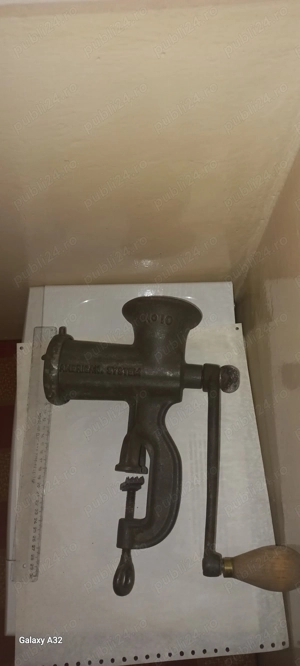 Masina de tocat carne vintage "American System" (Antique meat grinder) - imagine 2