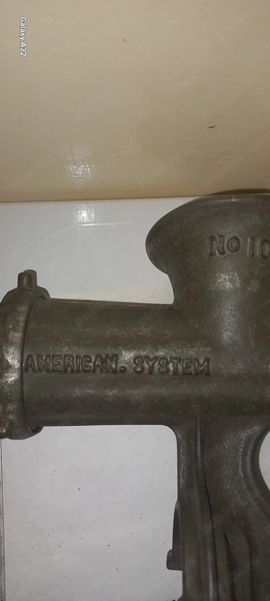 Masina de tocat carne vintage "American System" (Antique meat grinder) - imagine 4