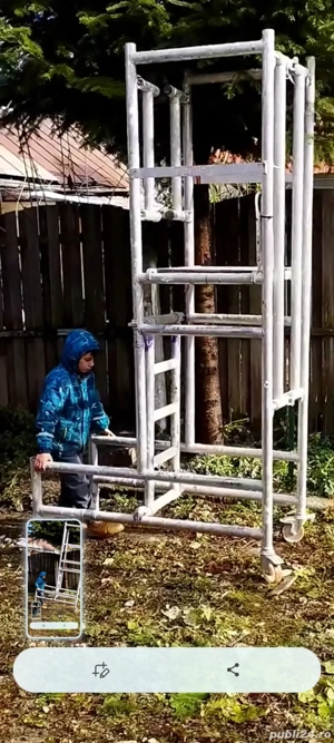 schela aluminiu pe roți  - imagine 3