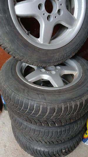 4roti complete amvelope iarna bridgestone 195 65 r15 91 T in stare buna - imagine 2