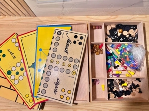 Set Jocuri Clasice în Cutie de Lemn   6 Jocuri în 1 | Perfect pentru Familie & Cadou