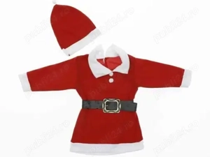 Rochie pentru fetite, de Mos Craciun + caciulita - 5 ani