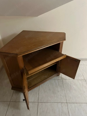 Vând dulap stand TV de colț din lemn masiv