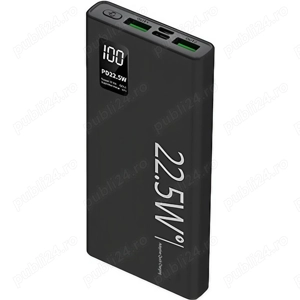 Baterii externe 20000mA powerbank fast charge 22.5w , display, usb + usb type c , noi sigilate