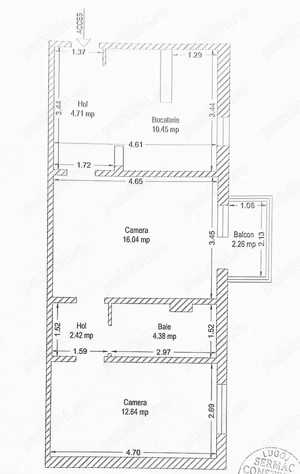 Apartament 2 camere, semidecomandat, clasă energetică A, etaj 4 5   Lipovei - imagine 11