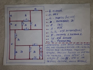 Apartament  conf.2,semidecomandat,3 cam.et.2, din 4. - imagine 2