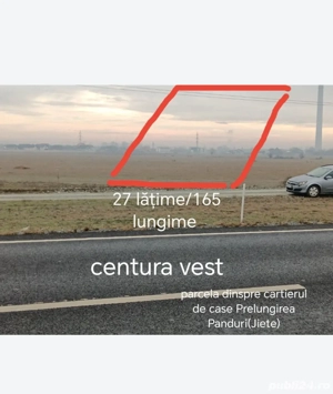 Vând parcelă teren extravilan Centura de Vest Târgu Jiu