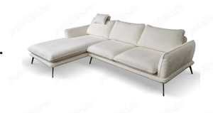 Stylelife Colțar, textil, alb, 279 194 cm - imagine 3