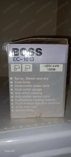 Fier de calcat Boss EC-1613 functioneaza, dar rezervor crapat - imagine 5
