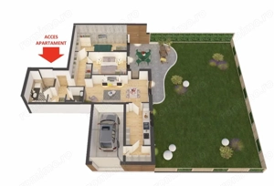 PROPRIETATE VANDUTA Apartament ARED spectaculos cu gradina si garaj - imagine 3