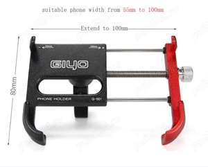 GIYO suport 6 puncte rotativ aluminiu telefon bicicleta mtb cursiera motocicleta trotineta moto bike - imagine 3