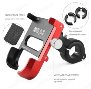 GIYO suport 6 puncte rotativ aluminiu telefon bicicleta mtb cursiera motocicleta trotineta moto bike - imagine 4