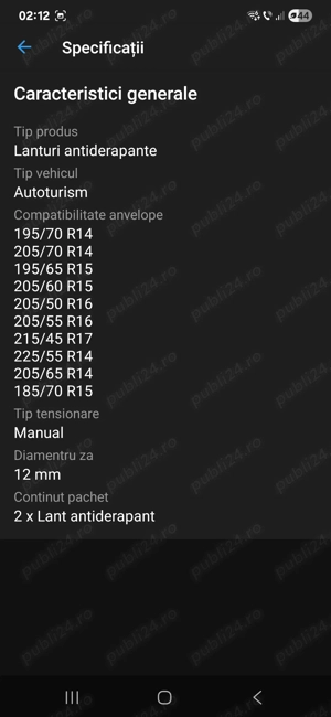 Vând lanțuri auto noi