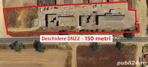 Teren 5000 mp DN22 cu clădiri 800mp + platformă betonată 2700 mp