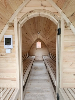 Saună 4x2m perete dublu cu izolatie - imagine 3
