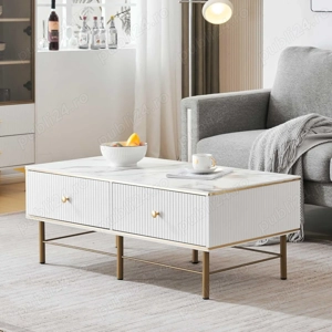 Masă de cafea din furnir de marmură (WF322799AAW) - imagine 2