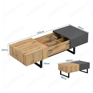 Masă de cafea cu blat extensibil  (WF324856SAA) - imagine 3