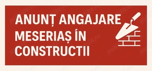 Anunt angajare   meseriaș în construcții