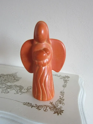 Craciun cadou rar Fecioara cu pruncul Sculptura stilizata piatra 1980