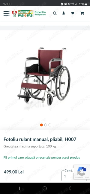 Cărucior pentru bolnavi