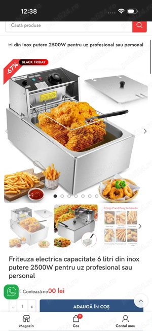 Vând fripteuza 6L la 100 lei noua 