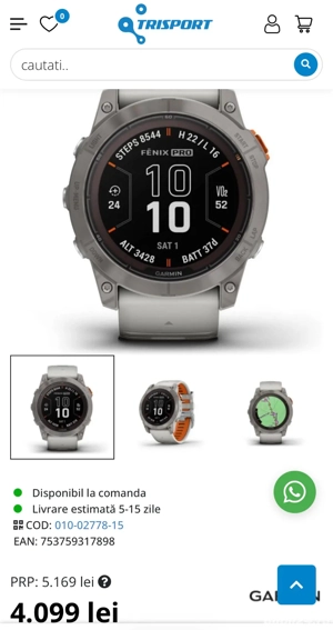 Garmin FENIX 7x pro sapphire solar - imagine 3