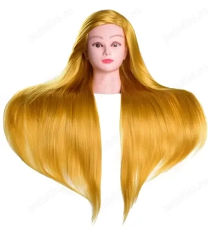 Cap Manechin cu Par Blond 70 cm, + set 42 accesorii