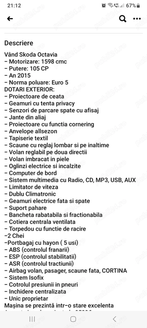 Vând Skoda Octavia 3 - imagine 6