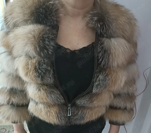 Blana Naturala Vulpe cu piele S M, 1500 lei 