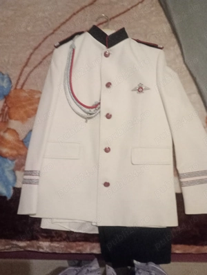 Costum marinar cu pantaloni cămașă cravată sacou și vestă  - imagine 2