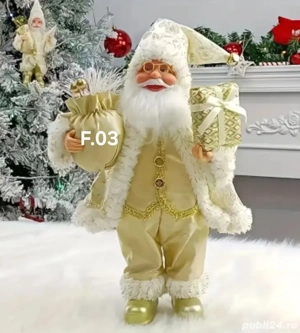 Figurină Mos Crăciun Mos Nicolae 30 cm - imagine 3