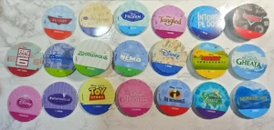 Lot de 130 jetoane ( capace de lapte ) Disney Pixar