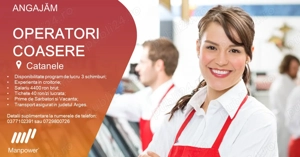 Angajam Operatori Coasere - Catanele 