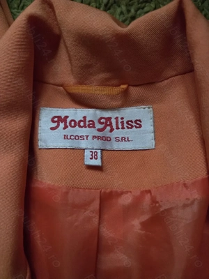 Costum de dama din 3 piese portocaliu, marimea 38 - imagine 3