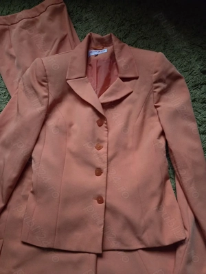 Costum de dama din 3 piese portocaliu, marimea 38 - imagine 4