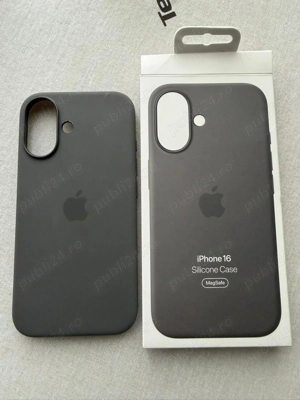 Husa originala de protectie Apple Silicone Case with MagSafe pentru iPhone 16- Stone Gray